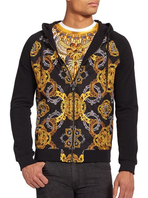 versace jeans couture black hoodie|Versace jumper men's sale.